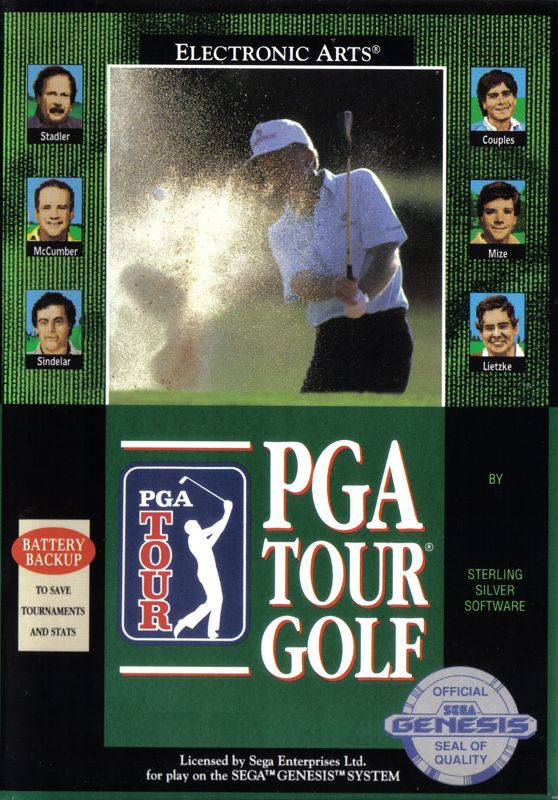 PGA Tour Golf box art for Sega Mega Drive